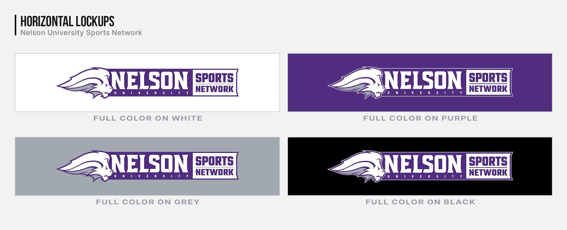 Logo and Brand Assets for Nelson University Sports Network